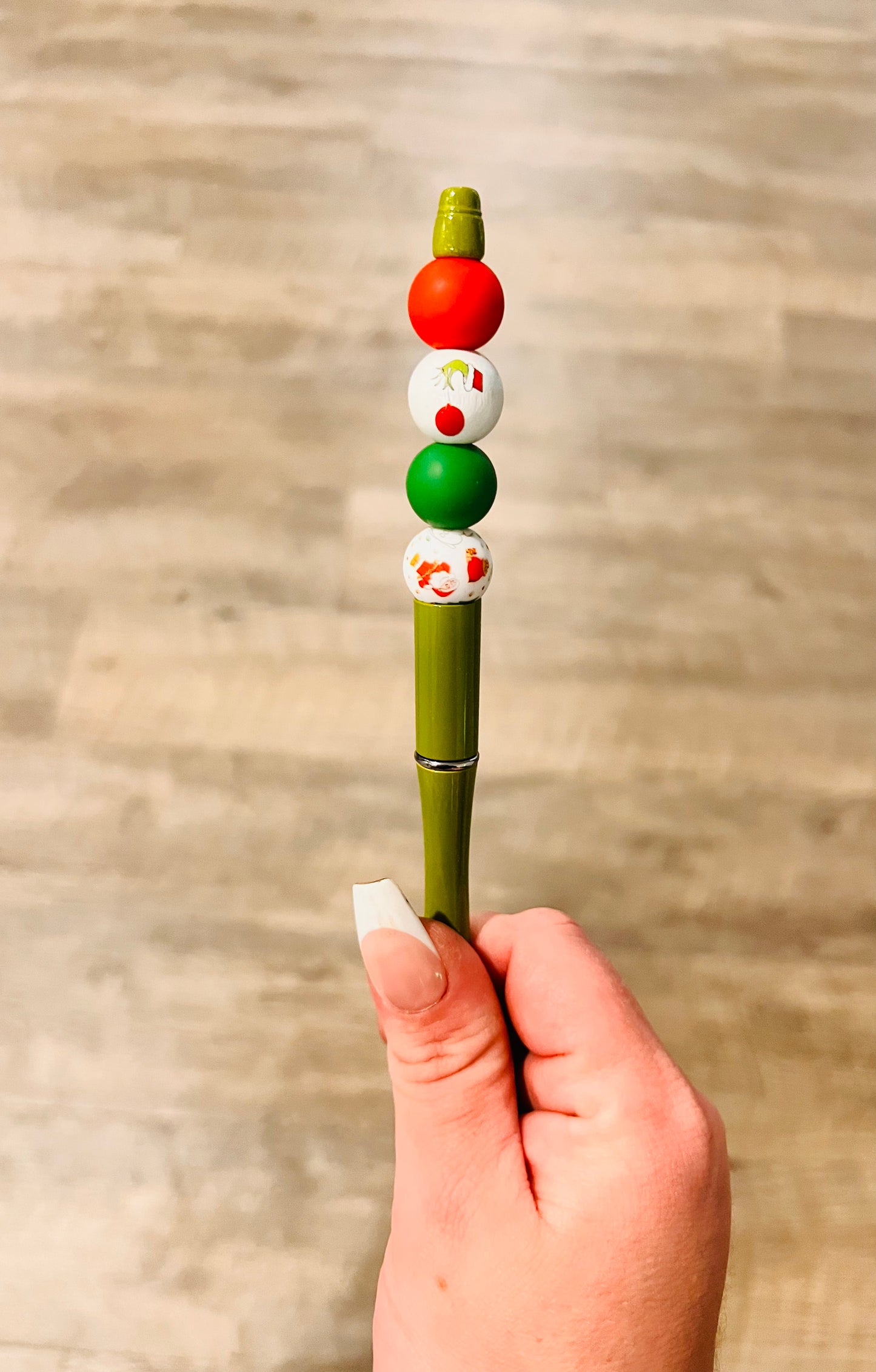 Green Christmas Pen